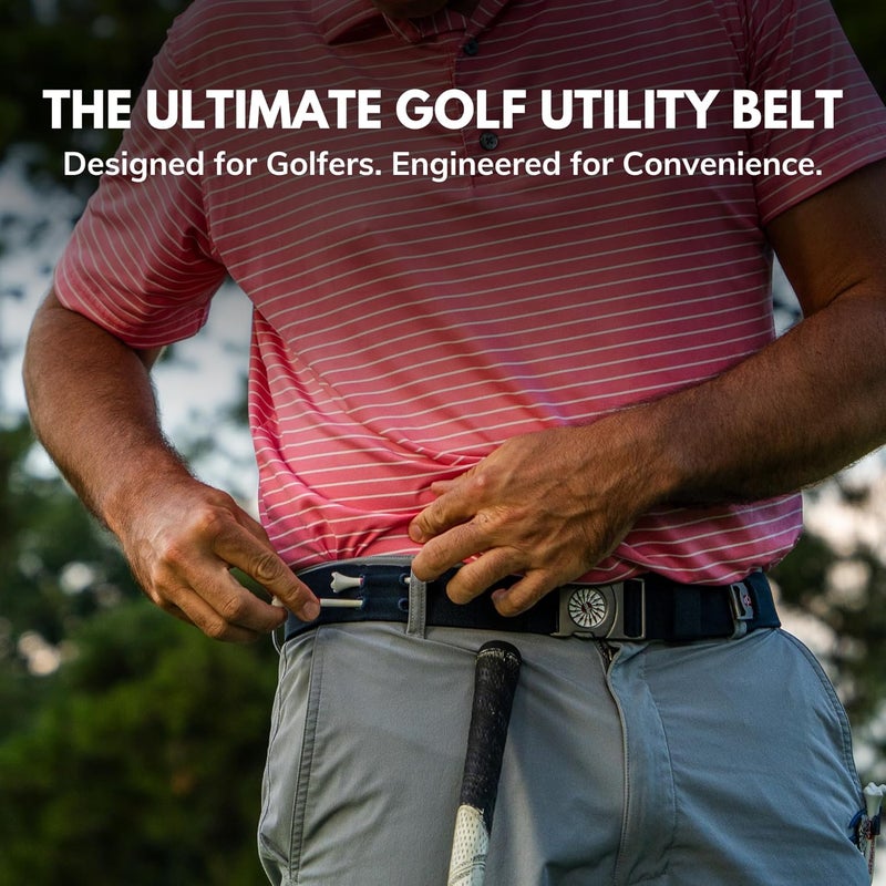 Byrd Belt - Reversible Golf Belt with Ball Marker, Tee Sheath & Divot Tool for Men - On & Off Course Adjustable up to 44” - Image 4